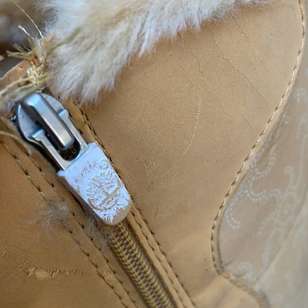 Timberland Girls Nordic Groove Tall Winter Boots Wheat Suede Leather Size J7